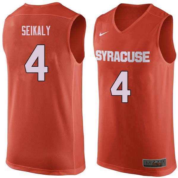 Men #4 Rony Seikaly Syracuse Orange College Basketball Jerseys Sale-Orange